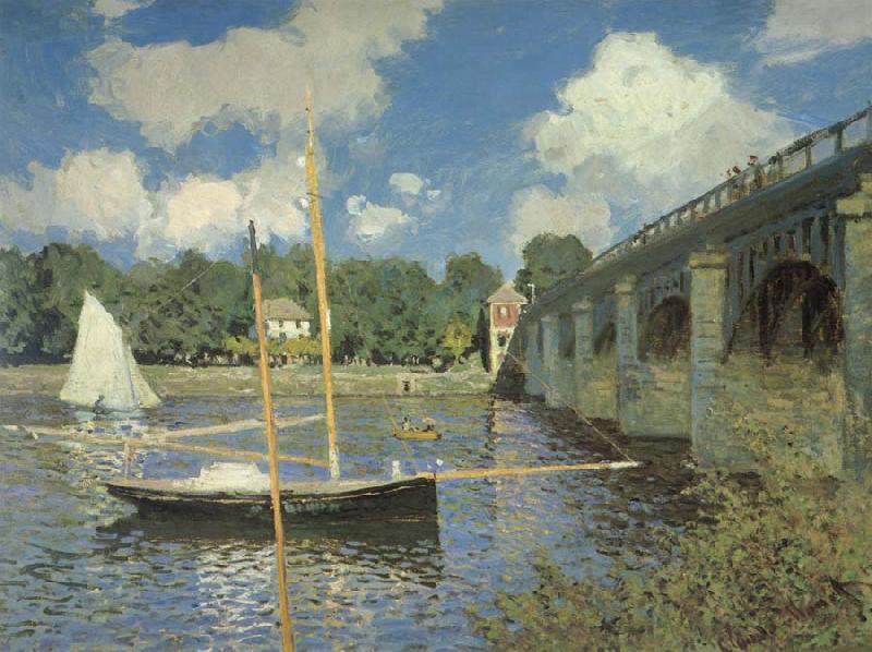 Claude Monet Le Pont routier,Argenteuil oil painting picture